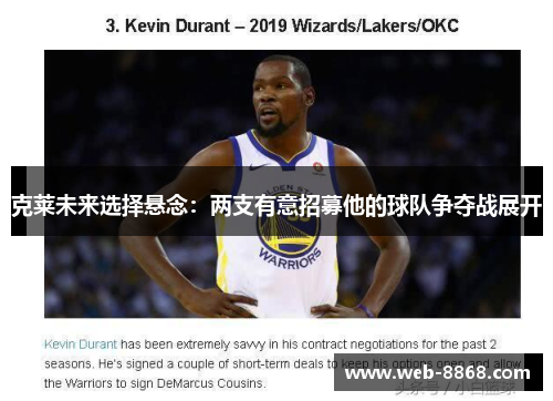 克莱未来选择悬念:两支有意招募他的球队争夺战展开 克莱未来选择悬念:两支有意招募他的球队争夺战展开