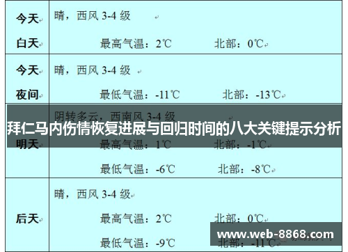 拜仁马内伤情恢复进展与回归时间的八大关键提示分析